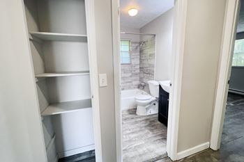 Linen closets in select apartments
